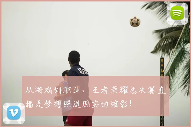 从游戏到职业,王者荣耀总决赛直播是梦想照进现实的缩影!